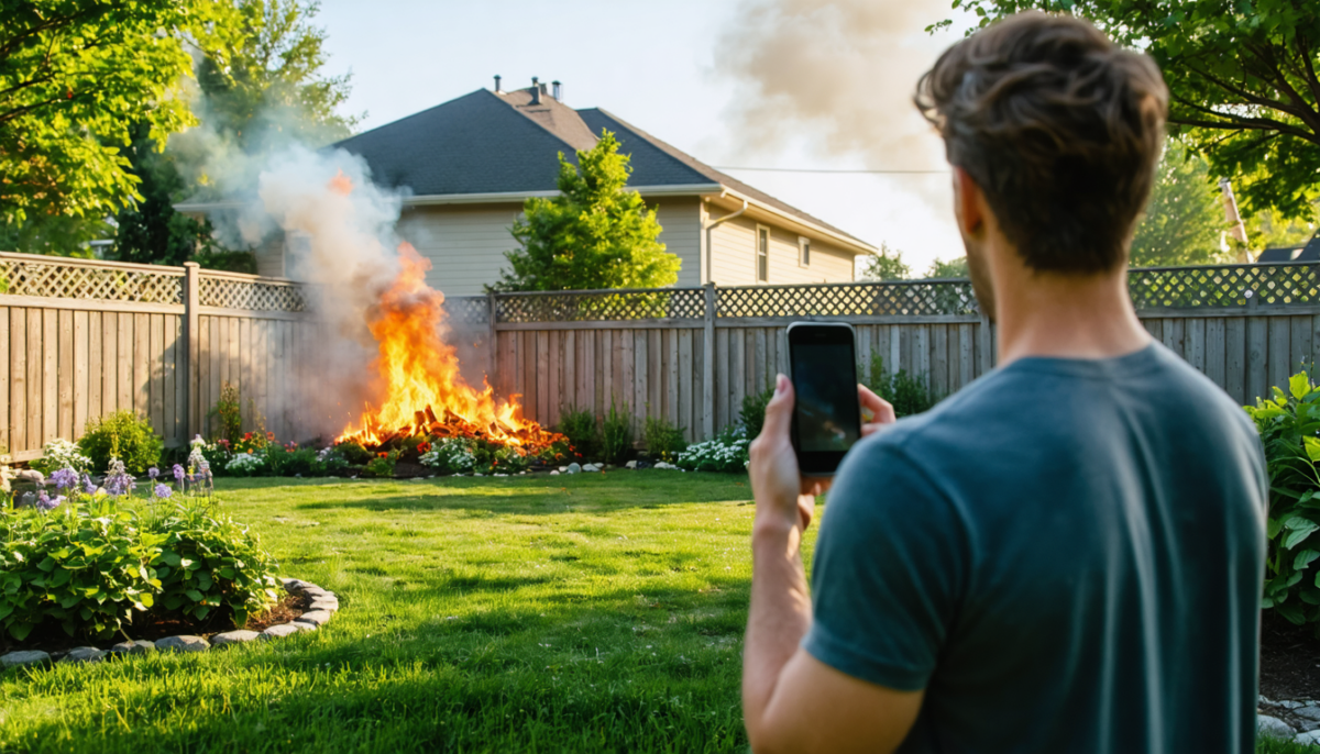 découvrez les démarches à suivre en cas de feu dans le jardin du voisin pour protéger vos droits et assurer la sécurité de votre habitation.